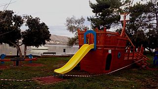 Grad Pag dječje igralište u parku na Goliji