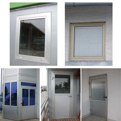Aluminum walls, doors and windows