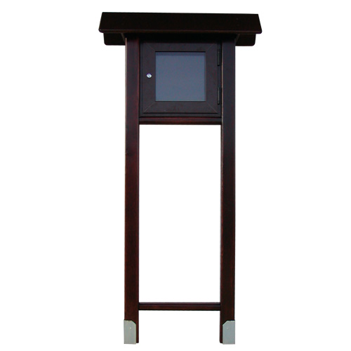 Wooden info cabinet with a stand (500x500x2000mm)