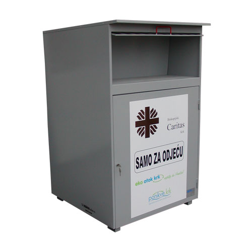 Cabinet for textile waste