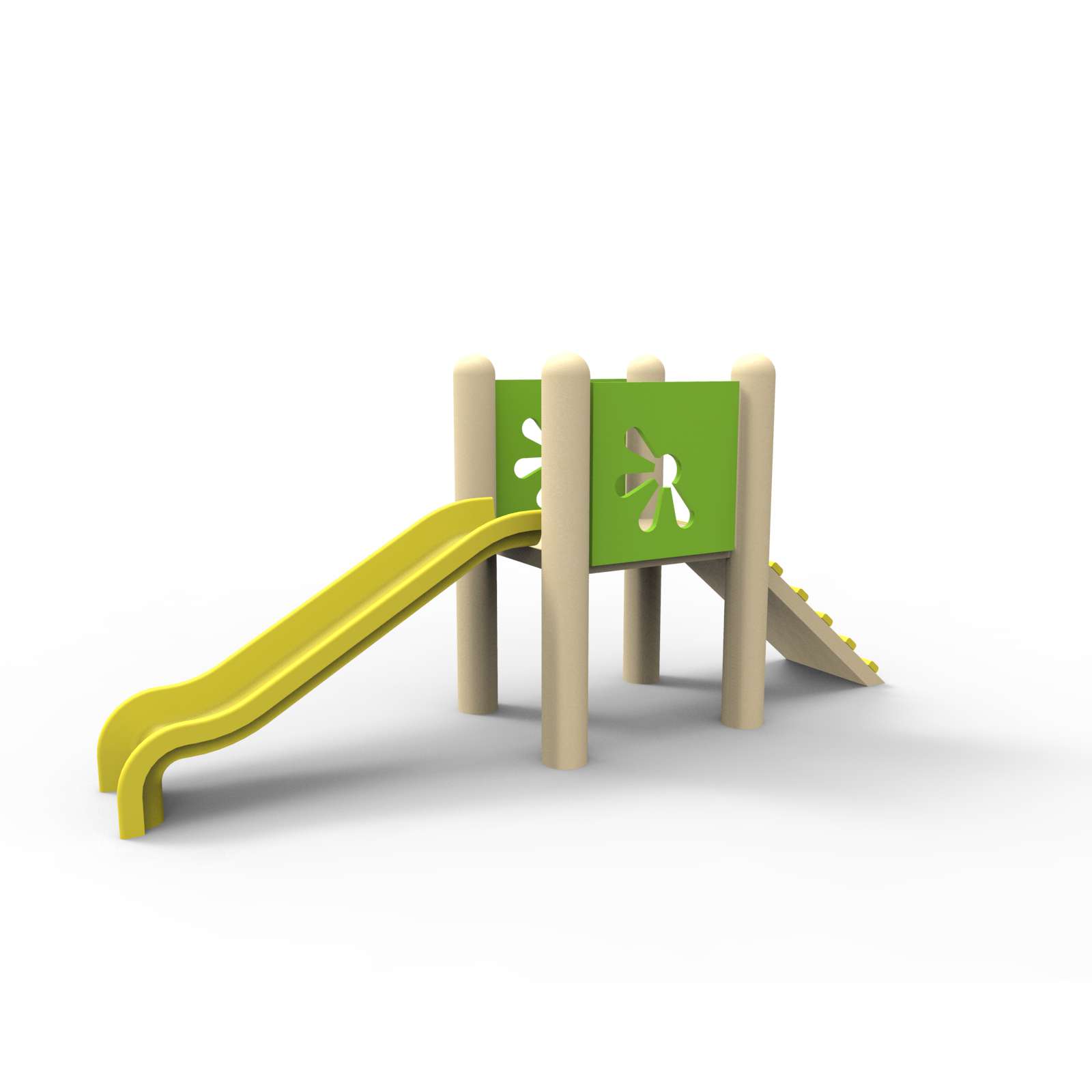 Climber with mini slide and a wooden platform NINA